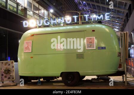 Il camion Donut Time nel centro commerciale westfield è chiuso a causa di Covid-19 Londra Foto Stock