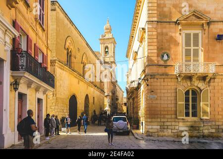 Valletta Malta - 1 aprile 2018 : Fotografia di strada della città di Rabat a Malta Foto Stock