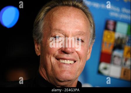 File photo - 'Peter fonda partecipa alla proiezione di ''One Peace at a Time''. Los Angeles, California il 21 ottobre 2009. Peter fonda, la stella, co-scrittore e produttore del classico di culto Easy Rider del 1969, è morto all'età di 79 anni. Peter fonda faceva parte di una famiglia di veterani di Hollywood. Oltre ad essere il fratello di Jane fonda, era anche il figlio dell'attore Henry fonda, e padre di Bridget, anche un attore. Foto di Lionel Hahn/ABACAPRESS.COM (nella foto: Peter fonda)' Foto Stock