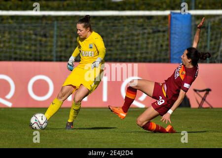 Roma, Italia. 23 gennaio 2021. Un ottimo A.S. Roma batte Sassuolo 2-0 nella prima giornata di ritorno del campionato SERIE A. (Foto di Domenico Cippitelli/Pacific Press) Credit: Pacific Press Media Production Corp./Alamy Live News Foto Stock