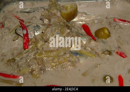 Sgombro tradizionale thai sottaceto (accento thailandese è Plara). Foto Stock