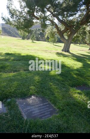 Los Angeles, California, USA 21 gennaio 2021 una visione generale dell'atmosfera della tomba di Singer Solomon Burke a Forest Lawn Memorial Park Hollywood Hills il 21 gennaio 2021 a Los Angeles, California, USA. Foto di Barry King/Alamy Stock foto Foto Stock