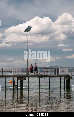 Vacanze estive al mare a Rhyll, Phillip Island, Victoria, Australia Foto Stock