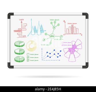 Scheda marcatore infografico isolato grafici illustrazione vettoriale Illustrazione Vettoriale