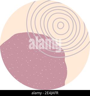 evidenziare le linee del cerchio di copertura a forma di illustrazione vettoriale del disegno astratto Illustrazione Vettoriale