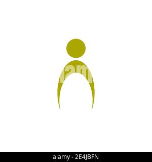 Bello verde salute cura uomo icona umana vettore logo disegno. Illustrazione Vettoriale