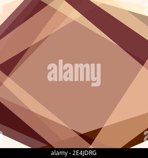 Sfondo astratto, marrone, marrone, marrone, beige linee che formano rombo. Effetto finestra in vetro colorato. Design cornice, bordo. Modello geometrico. Vettore EPS10 Illustrazione Vettoriale
