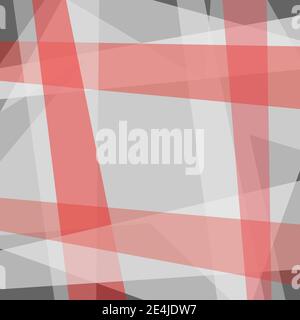 Sfondo grigio e rosso con cornice a strisce geometriche e campo luminoso per testo o immagine. Modello astratto per sfondo, presentazione. Vettore EPS10 Illustrazione Vettoriale