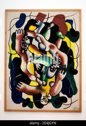 Fernand Leger National Museum. Fernand Leger Les Plongeurs Divers. Pittura. Foto Stock