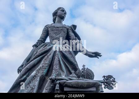 Monumento alla principessa Sophie Auguste Friederike di Anhalt-Zerbst, Caterina la Grande, Zerbst, Sassonia-Anhalt, Germania Foto Stock