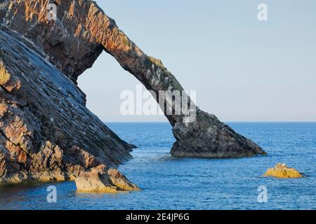 Bow Fiddle Rock, Scozia, Gran Bretagna Foto Stock