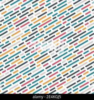 Linee arrotondate astratte motivo disegno decorativo modello. Design della copertina per uno sfondo tecnologico a strisce colorate. Illustrazione Vettoriale