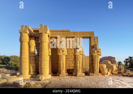 Ramesseum, Necropoli di Theban, Luxor, Egitto Foto Stock