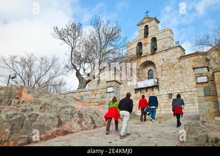 Santuario Virgen de la Cabeza, Parque Natural Sierra de Andújar, Jaen, Andalucía, España Foto Stock