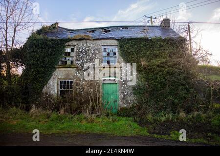 Edificio abbandonato in Co.. Monaghan, Irlanda Foto Stock