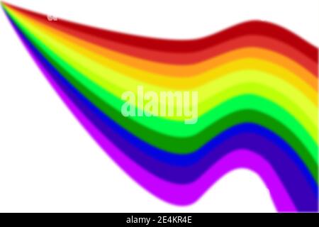 Onda di colori arcobaleno che emergono dal bianco. Ispirata alla luce che si infrangono. Sfondo Illustrazione Vettoriale