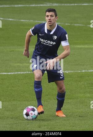 Sandhausen, Germania. 2021. Firo: 24.01.2021 Calcio: Calcio: Seconda stagione Bundesliga 2020/21 SV Sandhausen - VfL Bochum, Anthony Losilla, azione individuale | utilizzo nel mondo Credit: dpa/Alamy Live News Foto Stock