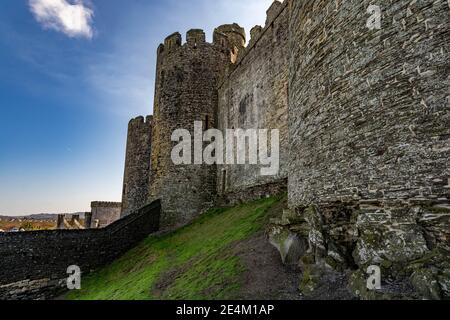 Conwy Castle, Clwyd, Galles del Nord Foto Stock
