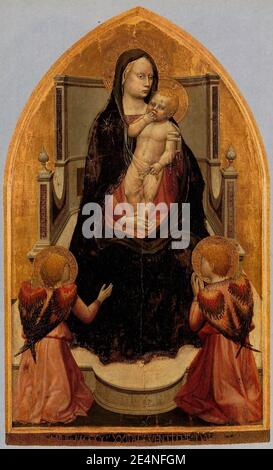 Masaccio. Trittico di San Giovenale. Pannello centrale. c.1422. 1. Trittico di San Giovenale. Pannello centrale. c.1422.. Foto Stock