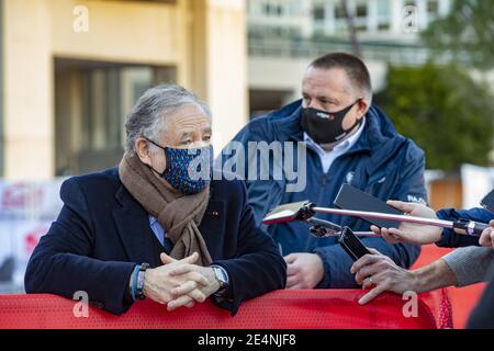 Monte Carlo, Principato di Monaco. 24 gennaio 2021. Todt Jean Président de la Fédération internationale de l& 039;ritratto automobilistico, durante il Campionato Mondiale Rally Auto 2021, Monte Carlo rally dal 20 al 24 gennaio 2021 a Monaco - Photo Grégory Lenenmand/DPPI/LM Credit: Gruppo Editoriale LiveMedia/Alamy Live News Foto Stock