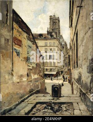 Maurice Emmanuel Lansyer - la Rue Grenier-sur-l'Eau Foto Stock