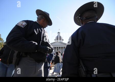 Rally organizzato dalla National Association for the Advancement of Coloured People (NAACP) in occasione del Martin Luther King Jr Day, presso il campidoglio di Columbia, SC, USA, il 21 gennaio 2008. Foto di Olivier Douliery/ABACAPRESS.COM Foto Stock