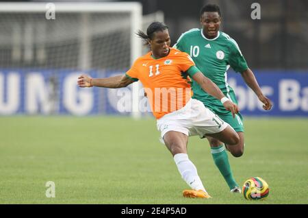 Il capitano della Costa d'Avorio Didier Drogba durante la partita di calcio della Coppa Africana delle Nazioni, Costa d'Avorio contro Nigeria a Sekondi, Ghana, il 21 gennaio 2008. La Costa d'Avorio sconfisse la Nigeria 1-0. Foto di Steeve McMay/Cameleon/ABACAPRESS.COM Foto Stock