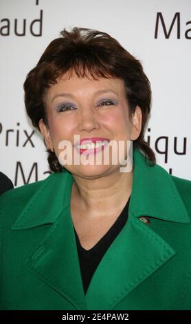 Roselyne Bachelot partecipa al Prix d'Amerique trotting Horse Race presso la pista di cavalli Vincennes, ad est di Parigi, Francia, il 27 gennaio 2008. Foto di Denis Guignebourg/ABACAPRESS.COM Foto Stock