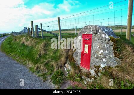 Posta rurale Isola di Tiree, Ebridi esterne, Scozia. Foto Stock