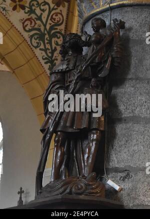 Meester van Elsloo (circa 1520) Christoffel Sint-Lambertuskerk (Neeroeteren) 8-09-2019. Foto Stock