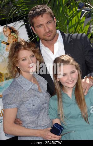 Jodie Foster, Gerard Butler e Abigail Bressin partecipano alla prima di 'Nim's Island' della 20th Century Fox al Chinese Theatre di Hollywood, Los Angeles, CA, USA il 30 marzo 2008. Foto di Lionel Hahn/ABACAPRESS.COM Foto Stock