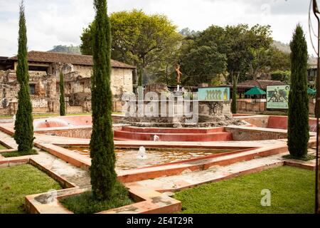Convento Santo Domingo museo ad Antigua, Guatemala, America Centrale Foto Stock