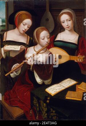 Master of the Female half-lenges - tre musicisti AC1992.152.142. Foto Stock