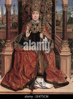 Maestro della leggenda di Santa Lucia - pala d'altare di San Nicola (pannello centrale) Foto Stock