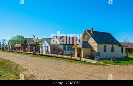 Canada, British Columbia, Dawson Creek, Walter Wright Pioneer Village Foto Stock