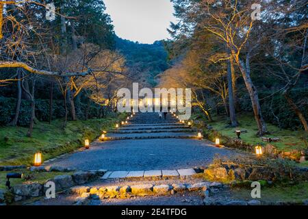 La bellissima Nison nella notte a Kyoto, Giappone Foto Stock