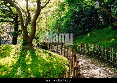 Ritsurin Park, giardino tradizionale giapponese a Takamatsu, Giappone Foto Stock