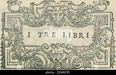 Mela - i tre libri di Pomponio Mela del sito, forma, e misura del mondo. Tradotto per messer Thomaso Porcacchi (pagina 3 raccolto). Foto Stock