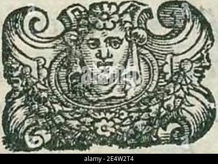 Mela - i tre libri di Pomponio Mela del sito, forma, e misura del mondo. Tradotto per messer Thomaso Porcacchi (pagina 8 raccolto). Foto Stock