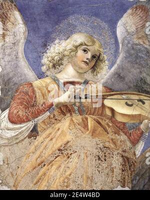 Melozzo da Forlì - Angelo musicale Foto Stock