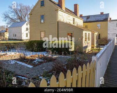 Una vecchia casa a Strawberry Banke, Portsmouth, NH Foto Stock