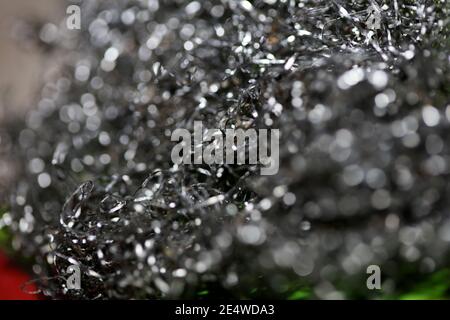 Metal Wire dish cleaner macro stampa moderna di alta qualità Foto Stock