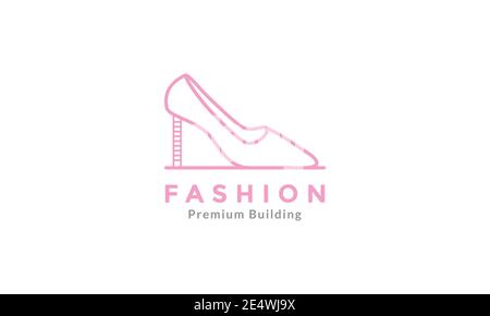 donna linea scarpe minimalista logo simbolo icona vettore grafica Illustrazione Vettoriale