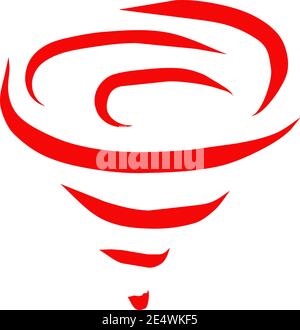 Modello di illustrazione vettoriale con logo Tornado Twist Icon Illustrazione Vettoriale