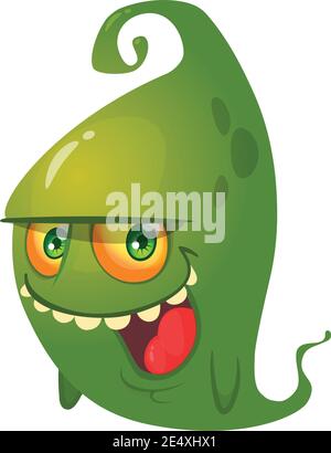 Mostro di cartoni animati arrabbiato urlando. Urlare l'espressione di mostro arrabbiato. Illustrazione vettoriale di Halloween Illustrazione Vettoriale