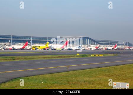 Bogotà, Colombia - 30 Gennaio 2019: terminal dell aeroporto di Bogotà (BOG) in Colombia. Foto Stock