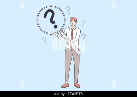 Domande frequenti, query, concetto di indagine Illustrazione Vettoriale