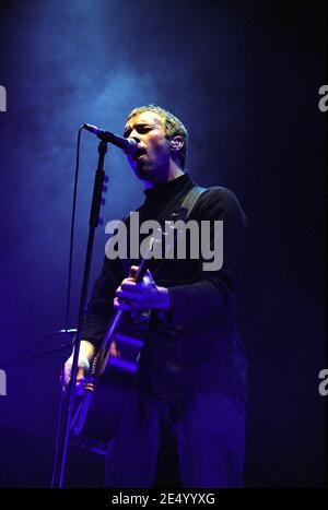 Coldplay in concerto alla Wembley Arena di Londra, Regno Unito. 20 ottobre 2002 Foto Stock