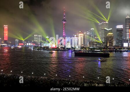 Shanghai durante la settesima giornata nazionale della Cina, ottobre 2019 Foto Stock