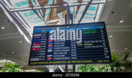 Brisbane , Australia - 8 aprile 2019: Partenze internazionali dall'aeroporto di Brisbane, Australia. Foto Stock